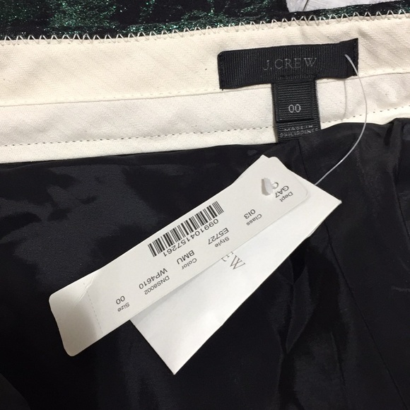 ❤️SOLD❤️ J. Crew Patio Pants in Evergreen Jacquard - Picture 4 of 6